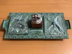 置き型灰皿セット　昭和レトロ　高岡美術鋳物