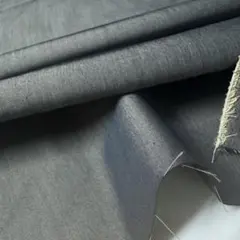5.6M 国産シャンブレータフタチャコールベージュ色生地布地