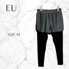 EU スポーティ ヨガ ジム アスレジャー ランニング シンプル スカッツ M