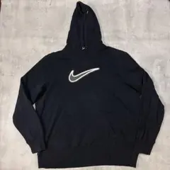 NIKE ナイキ 刺繍 スウェット パーカー 黒