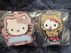 カプセルトイ ハローキティ アクリルキーホルダー フードGAL キラキラGAL