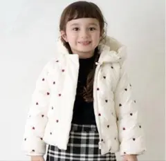 petit mainプティマイン ♡ ハート刺しゅう中綿ジャケット