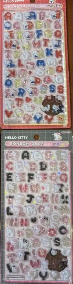 正規品 ２枚セット ハローキティ 赤 ボンボンドロップシール サンリオ