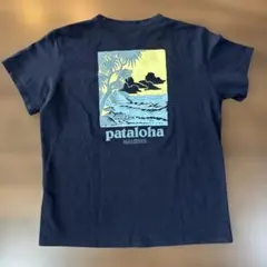 【ほぼ新品】pataloha Tシャツ ビーチデザイン ネイビー　Lのサムネイル
