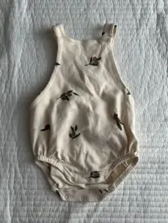 オーガニックズー オリーブ柄 ロンパース6-12m