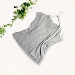 美品❗️ゆったりシルエット❗️【GU】ロゴTシャツ灰 夏L