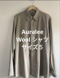 AURALEE HARD TWIST WOOL DOBBY SHIRTS 5