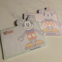 東京ディズニーランド ロボット ミッキー ミニー マグネットメモ 2種
