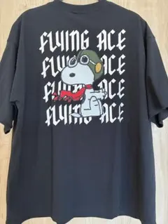 新品 スヌーピー Tシャツ M ブラック メンズ フライングエース　サガラ　黒のサムネイル