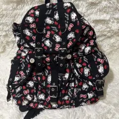 ハローキティ バックパック 中型 黒/赤
