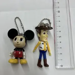 ディズニー ミッキー ウッディ キーホルダー 2点セット