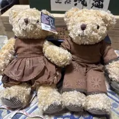 テディベア ぬいぐるみ 2体セット ベージュ - メルカリ