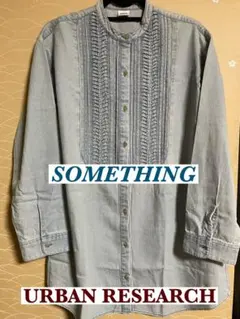 ☆SOMETHING デニムシャツ　ミニワンピース