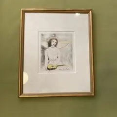 合田佐和子 「ダニエル・ダリュー(ポートレート)」 銅版画 サイン入り 合田佐和子 「ダニエル・ダリュー(ポートレート)」 銅版画 サイン入り