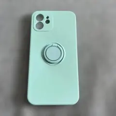 新品未使用　iPhone12用リング付き スマホケース ミントグリーン