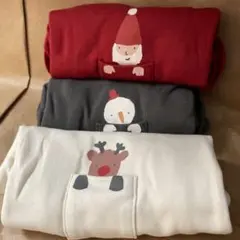 新品　ZARA ベビー　ボディースーツ　カバーオールクリスマス柄 3点セット