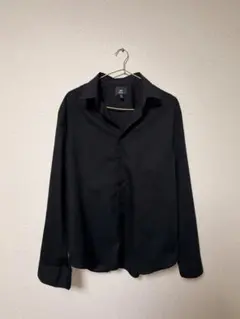 H&M メンズ 長袖シャツ ブラックのサムネイル