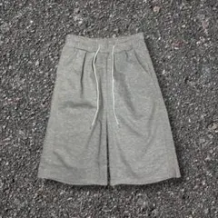 sweat buggy cropped pants / gray y2k tec