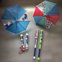 【ヤクルト応援セット】カラフル小型傘　応援バット　ヤクルトスワローズ