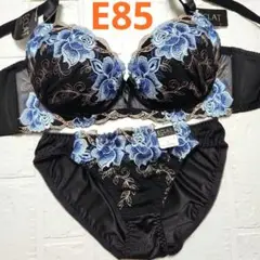 【新品未使用】格安！ブラショーツセット E85 942401 黒 フェミニン