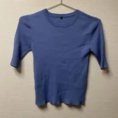 mir..mono 半袖ニット ブルー M