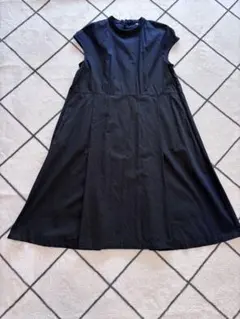 無印　ノースリーブワンピース　ブラック　M