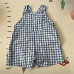 ZARA チェック柄オーバーオール 3-6ヶ月