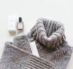 ギャルリーヴィー ファインウールタートルネックニット ライトグレー