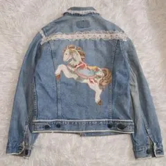 希少vintage　usa製 　Levi's　デニムジャケット レースユニコーン