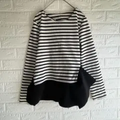 グラマラスガーデン　ボーダー ペプラム トップス カットソー 長袖