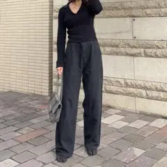 shishikui シシクイpainter pants 黒デニムパンツ