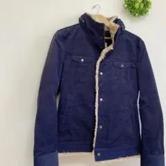 HIDEAWAY ネイビー ボアジャケット　中古品