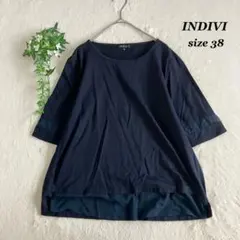 タグ付き新品✨INDIVI Vネックブラウス 七分袖 吸水速乾 - メルカリ