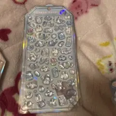 ボンボンドロップシール　シャーベット　水色　うさぎ　ガラケー