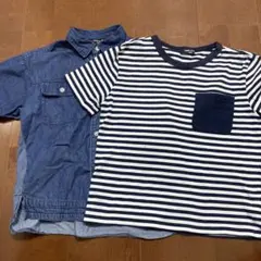 COMME CA ISM 半袖シャツ ボーダーTシャツ 2点セット 130