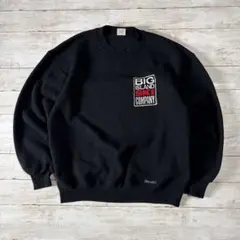 ハワイ製 クレイジーシャツ スキー柄スウェット黒L ブラック　ゆるダボメンズ古着