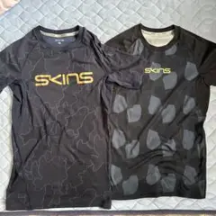 SKINS アンダーシャツ 2枚セットMサイズ Sサイズ迷彩柄