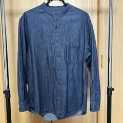 GU デニムバンドカラーシャツ　長袖