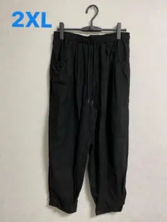 ウエストゴム リラックスパンツ ブラック ゆったりシルエット カジュアル
