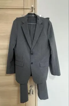 美品❣️GU ウォッシャブル　テーラードジャケット　セットアップ　グレー　Mサイズ