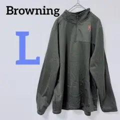 Browning 【L】ハーフジップ フリース 長袖 カットソー トレーナー