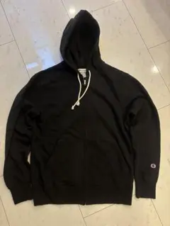 Champion ブラック フルジップ パーカー L