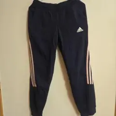 adidas ネイビー ストライプ ジャージパンツ 　トラックパンツ