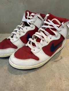 Nike ダンク ハイカットスニーカー ホワイト/レッド/ネイビー