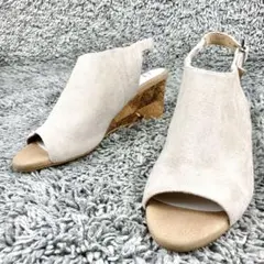 美品 アルテミスダイアナ サンダル 23 ホワイトアイボリー ウェッジソール