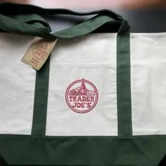 新品タグ付き♡TRADER JOE'S トートバッグ/ラージサイズ/グリーン