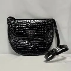 イヴサンローラン YSL ヴィンテージ クロコ型押し ショルダーバッグ 袋付き