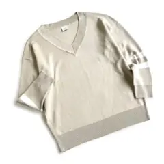 【美品】スピックアンドスパン　20AW　長袖　Vネックニット　セーター　ライン入