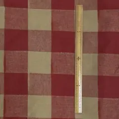 C&S 赤とベージュのチェック柄生地　2m