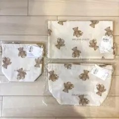 新品⭐︎ 正規品　GELATO PIQUE テディベア柄巾着　3点セット　B